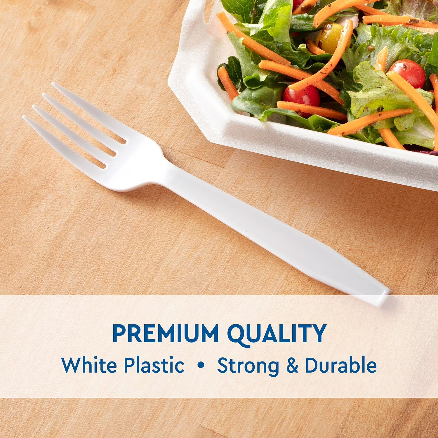 Member's Mark White Plastic Forks, Heavyweight (600 ct.) Great Price gallery