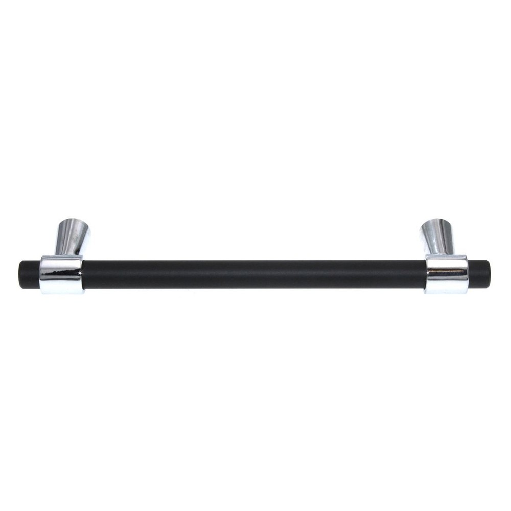 Amerock Destine 5 1/16" (128mm) Ctr Pull Matte Black Polished Chrome BP36859FB26