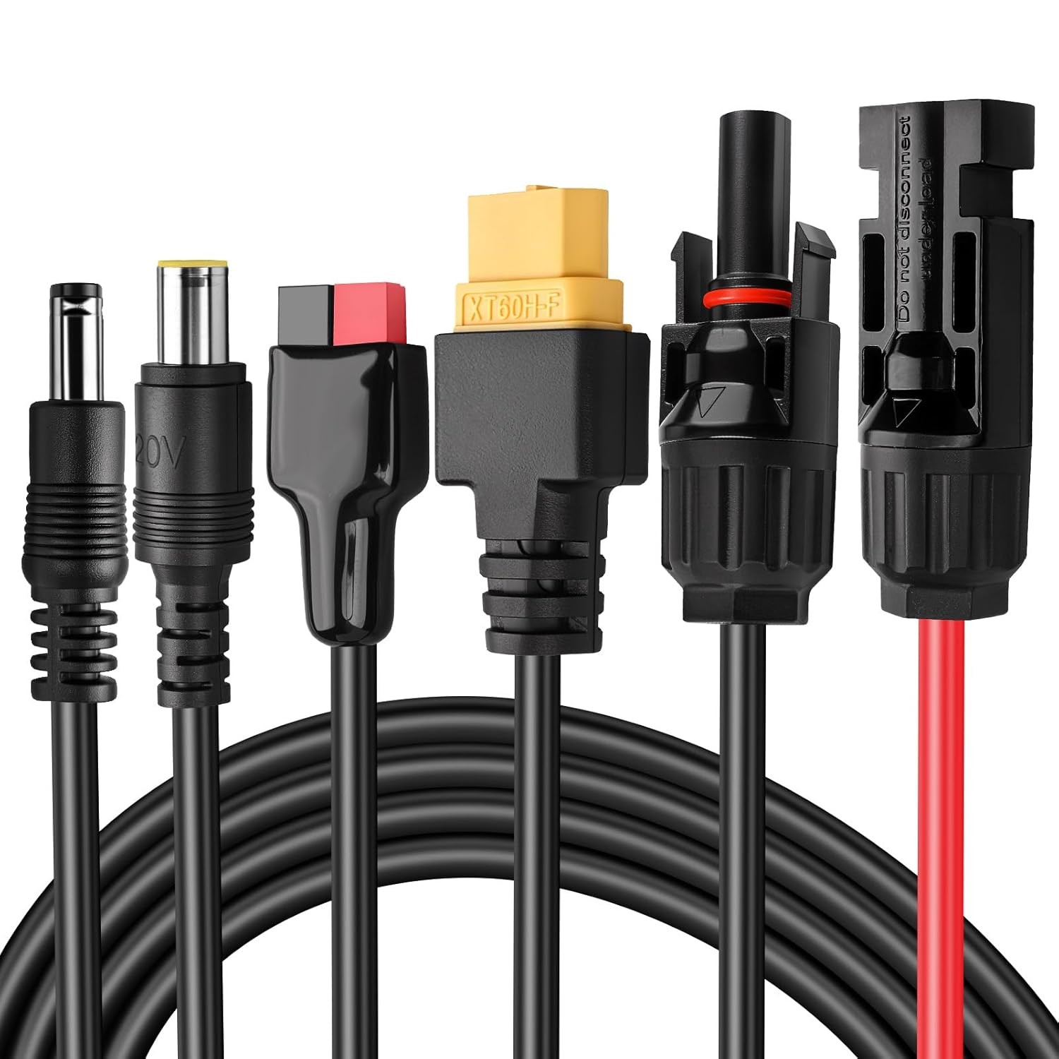 3ft 4-in-1 Solar Panel Extension Cable Wire XT60 Female to Solar Connectors gallery