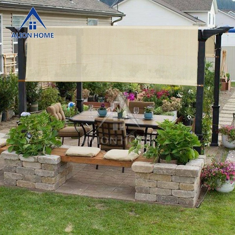 90% UV Block HDPE Permeable Canopy Replacement Pergola Shade Cover w/Rod Pocket gallery