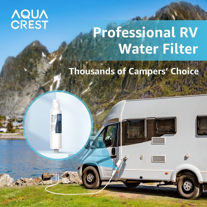 AQUA CREST RV Inline Water Filter Reduces Chlorine Bad Taste Odor For RV gallery