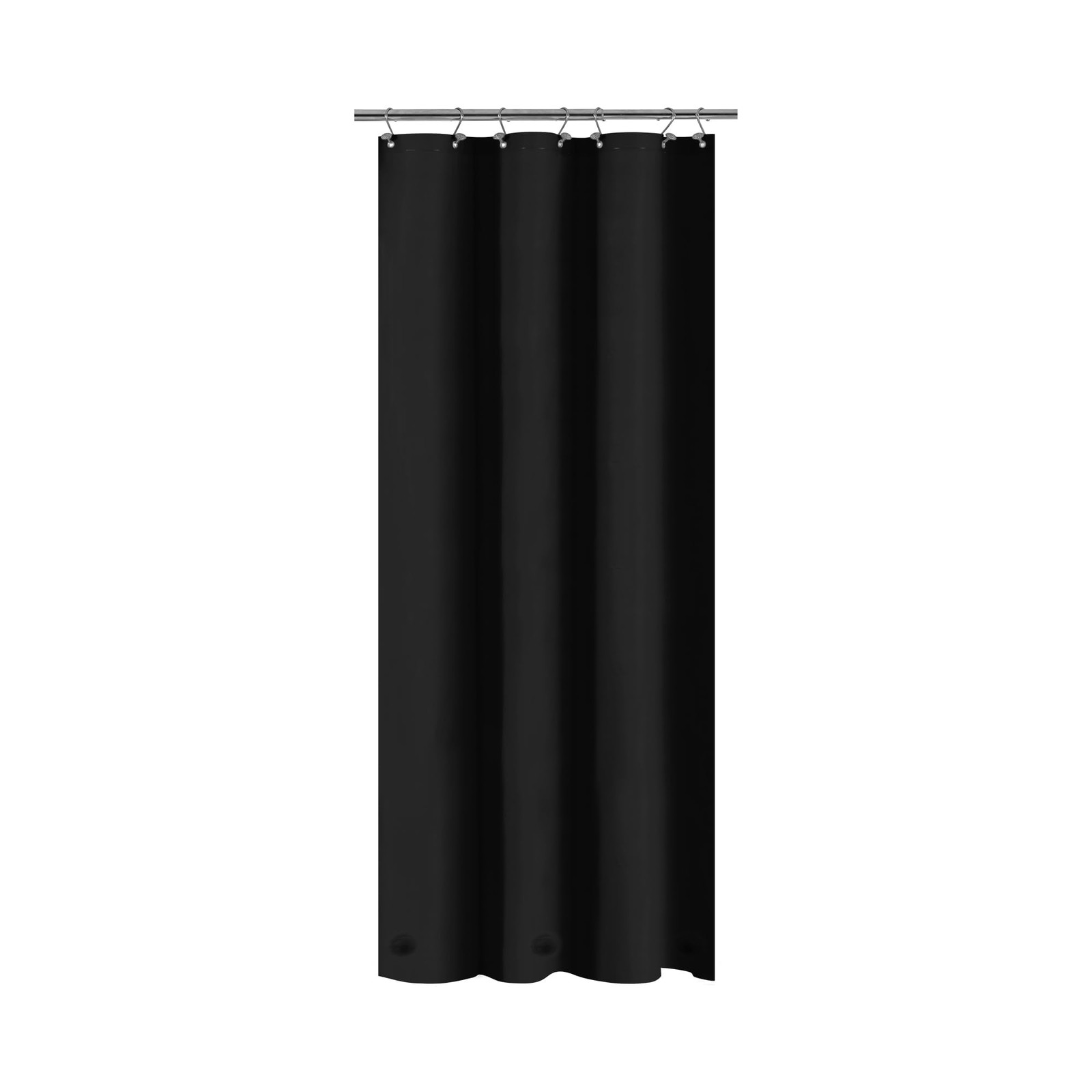 Plastic Shower Curtain Liner, Waterproof, for Small, 36 in W x 72 in H, Black gallery