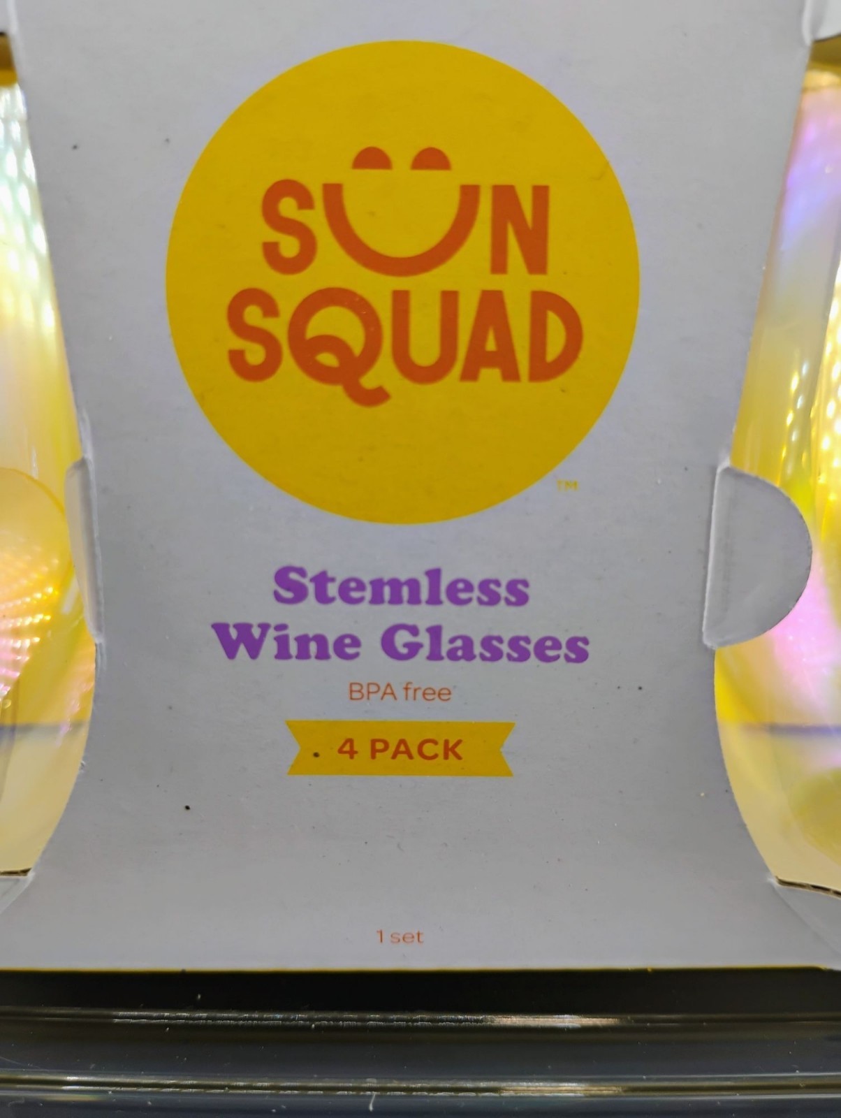 Sun Squad 4-Pack Stemless Iridescent BPA-Free Wine Glasses gallery