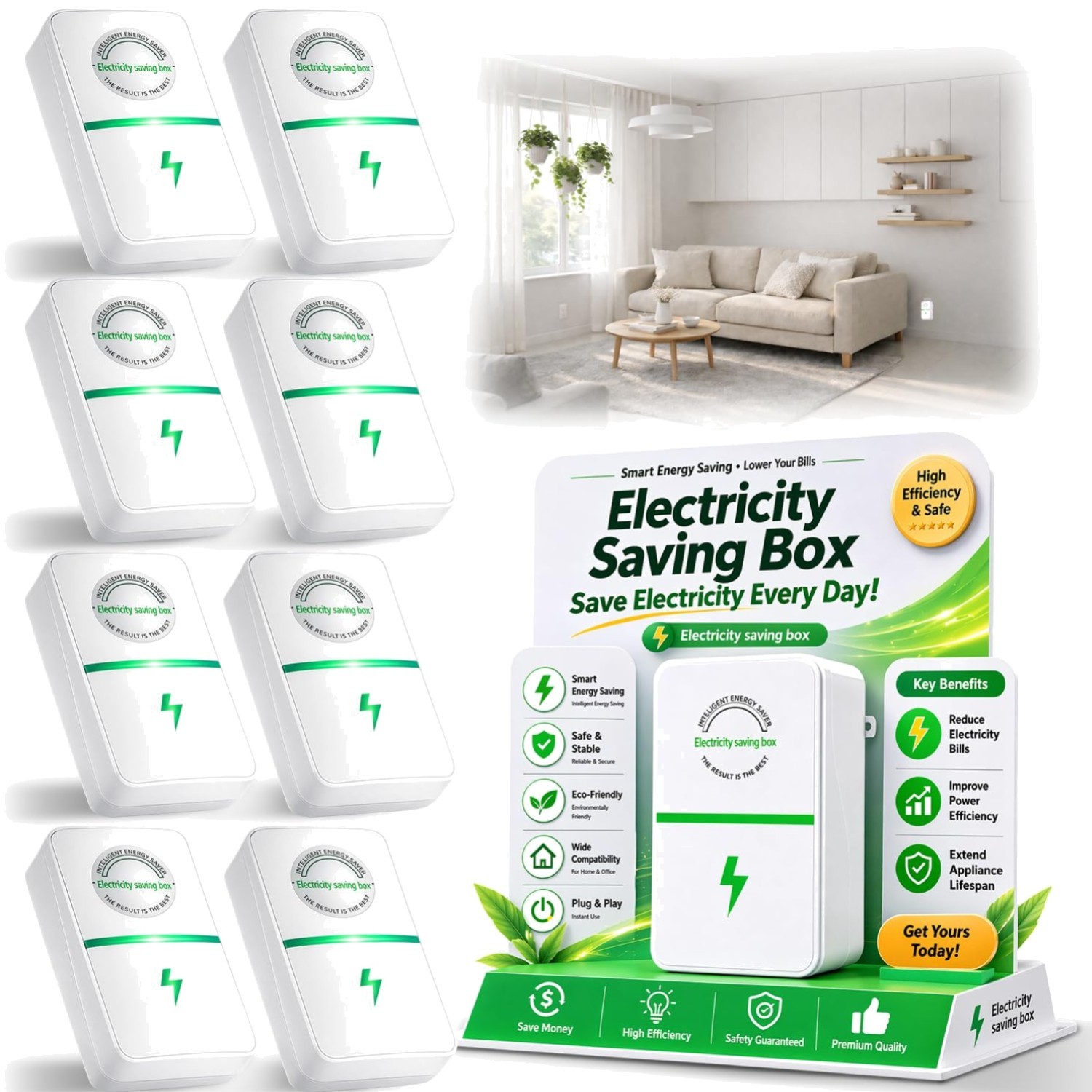 Updated 8-Port Power Plug Pro - Effortless Energy Savings & Surge Protection gallery