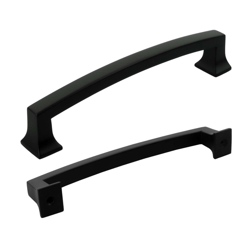 Solid Matte Black Square Cabinet Pulls Knobs Handles Kitchen Bathroom Drawers gallery