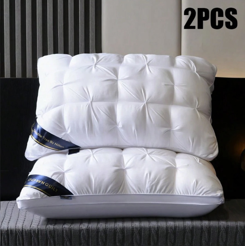 2pcs Queen Pillows – Soft Down Alternative Hotel-Style Bedding Set - NEW gallery