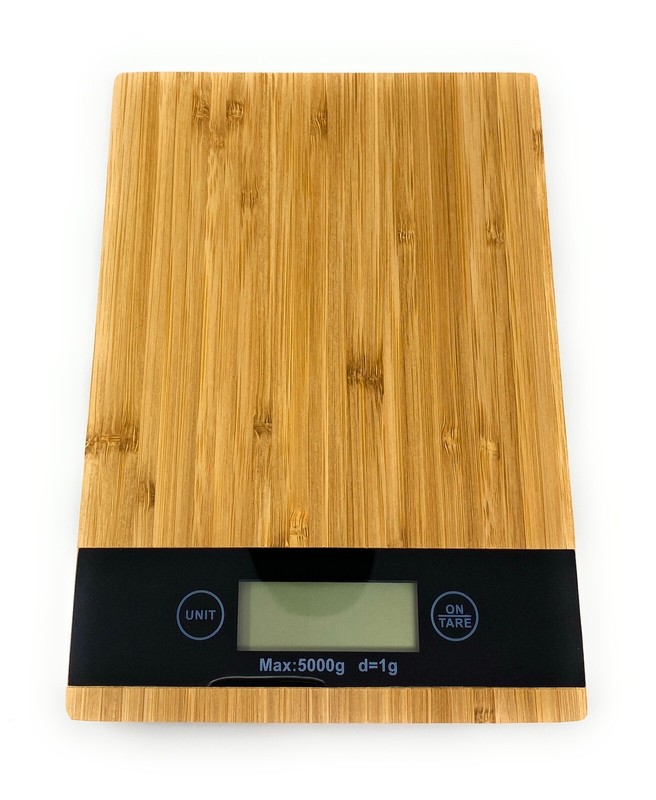 Digital Kitchen Scale - Genuine Bamboo Surface - 5kg (11lb) capacity - US STOCK gallery