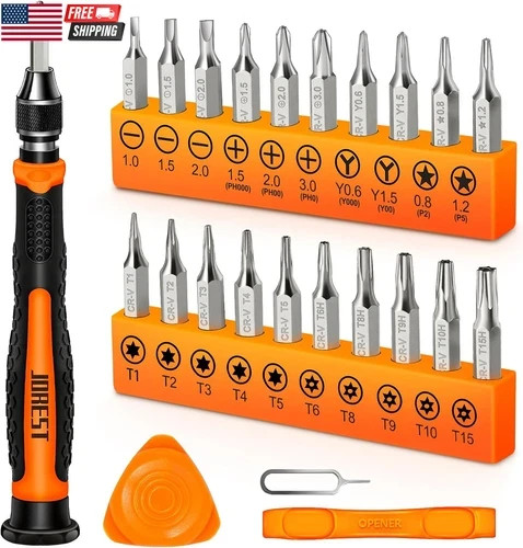 24Pcs Small Precision Screwdriver Set with Torx T5 T6 T8 T9, Y00, Star P5, Mini. gallery