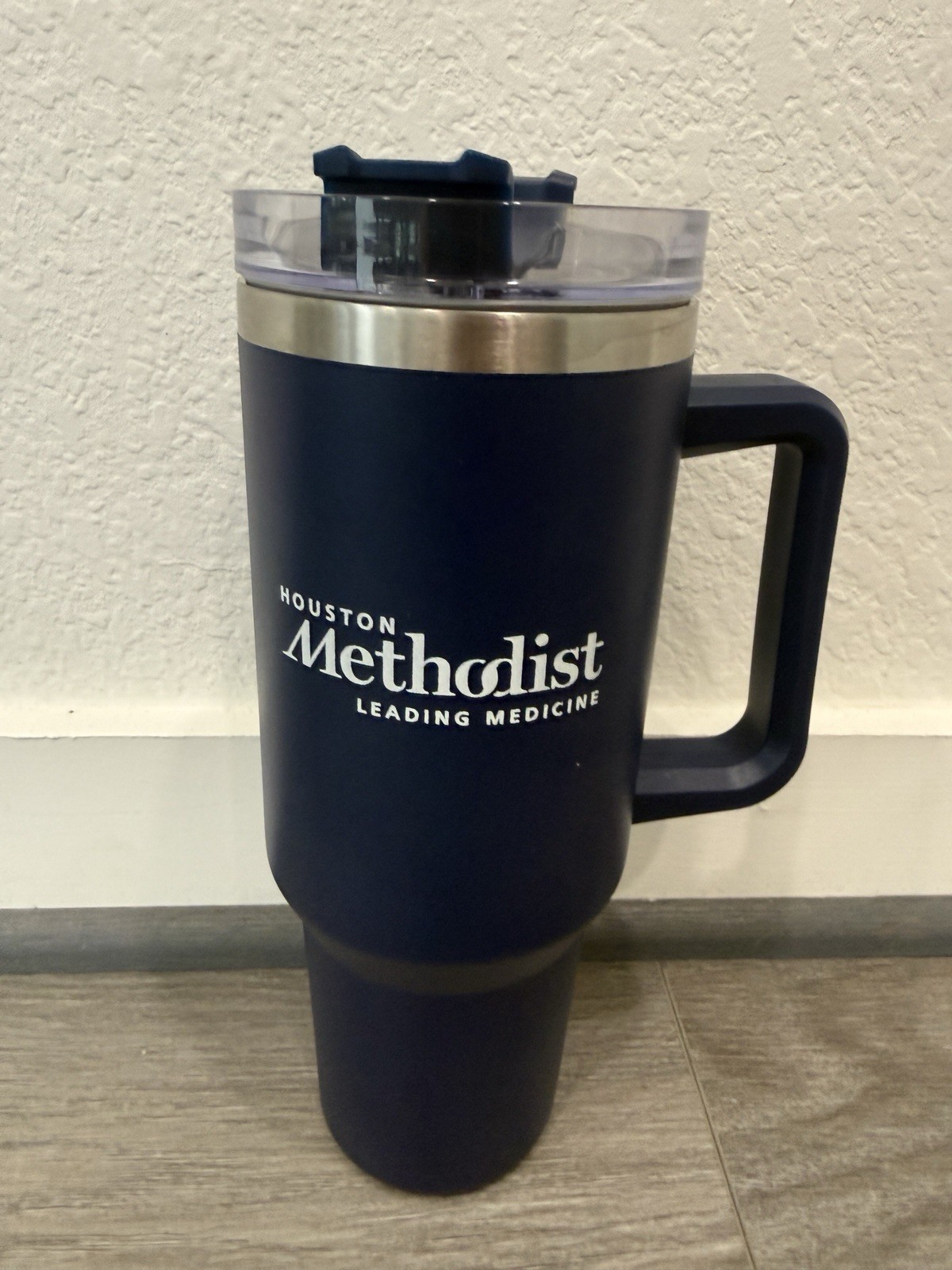 Houston Methodist Hospital 40oz Insulated Tumbler Cup With Straw Lid Navy Blue gallery
