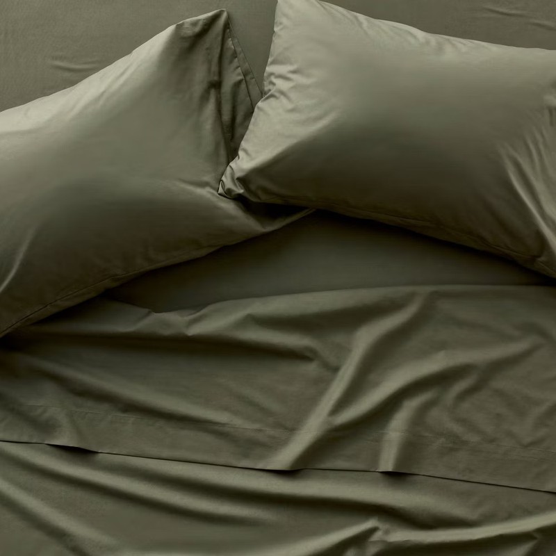 400 Thread Count Percale Sheet Set Light Adobe - Casaluna gallery