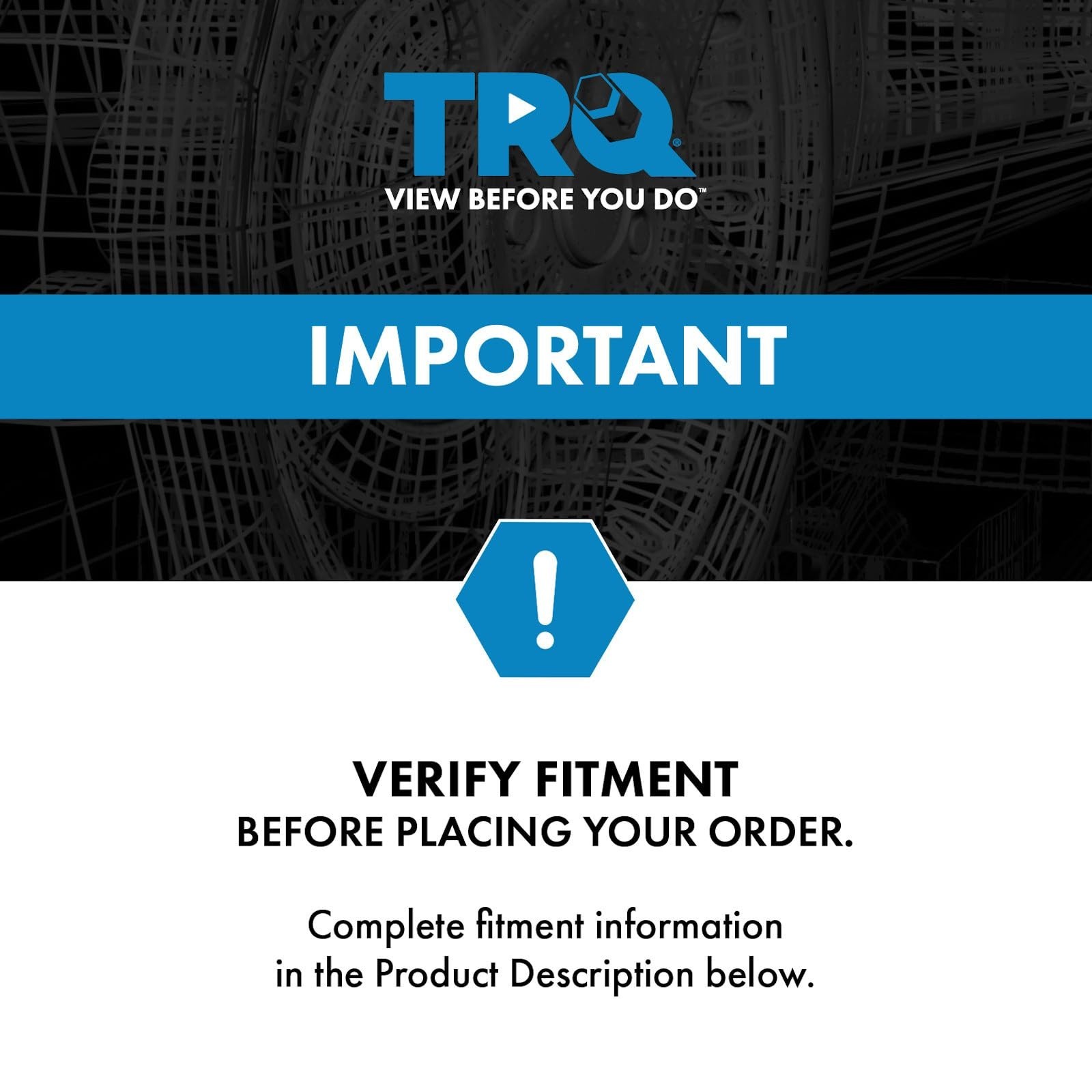 TRQ Upper Radiator Support Cover Compatible with 2018-2023 Ford Mustang gallery