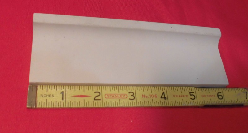 1 pc. Mint Green: Glossy Ceramic Radius Bullnose Tile: Wenczel Co. 2" X 6-1/4" gallery