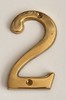 Solid Brass Lacquered 4" House Numbers 0 2 3 or 6 Your Choice gallery