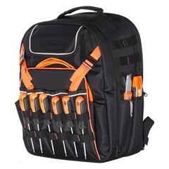 Tool Backpack 45 Pockets Tear-resistant Jobsite Backpack for Electrician