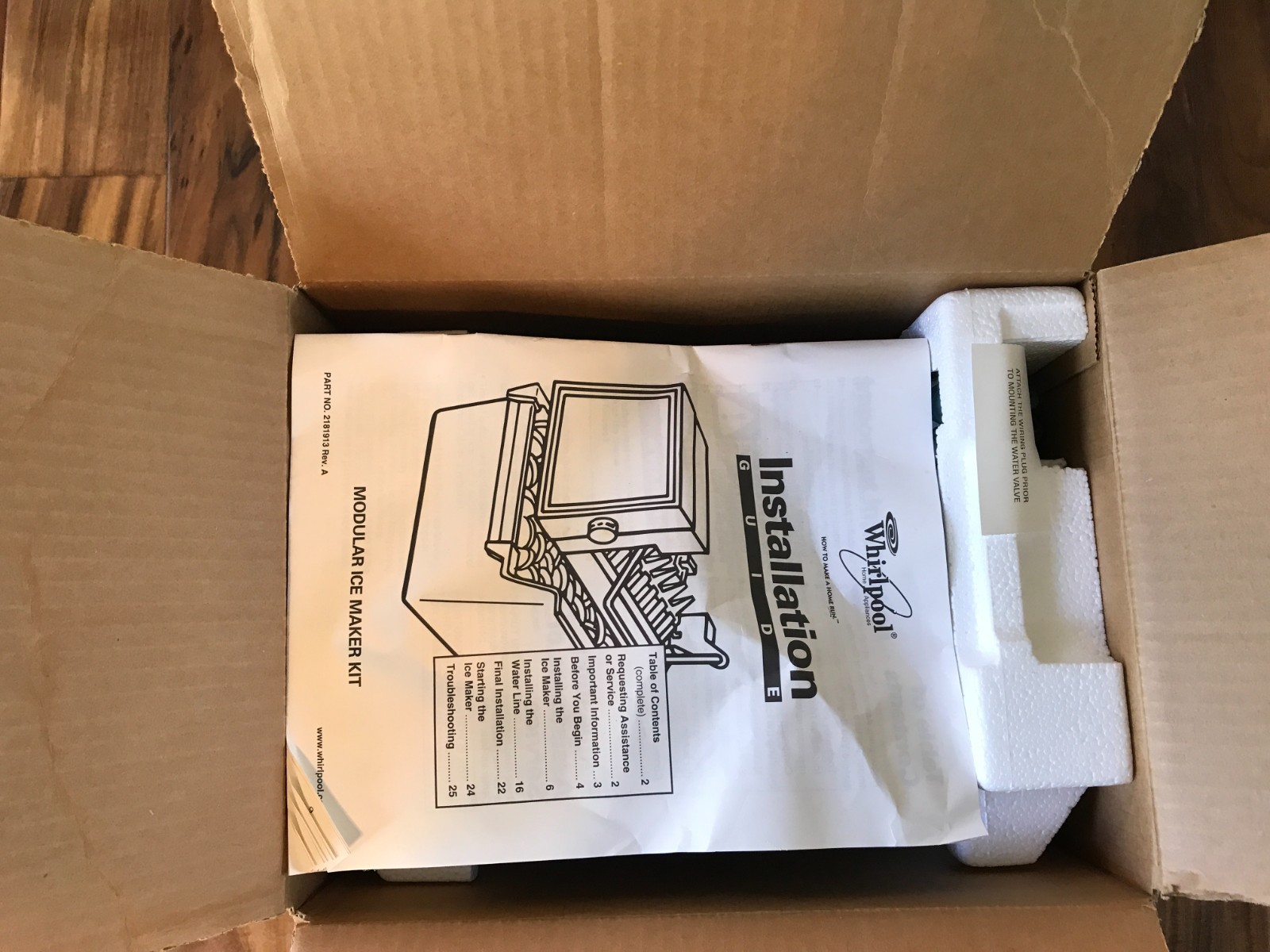 NEW In Box Whirlpool ECKMF94 Refrigerator Ice Maker Kit gallery