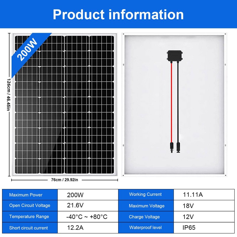 Solar Panel Kit 400W Mono Solar Module Off-Grid System Solar Camper RV PV Panel gallery