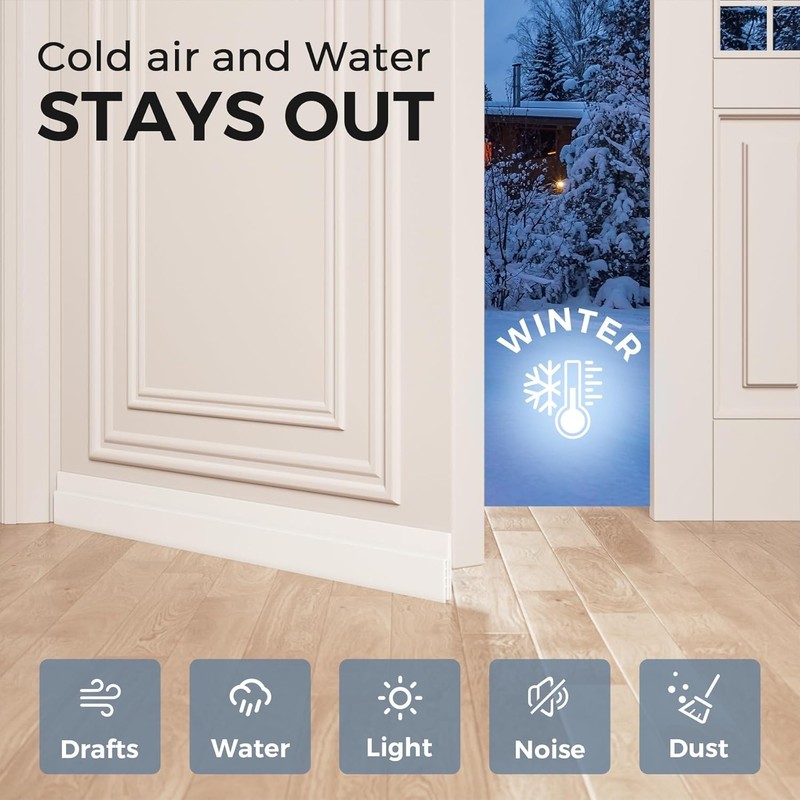 2-Pack Energy Saving Door Draft Stopper - Silicone Insulation gallery