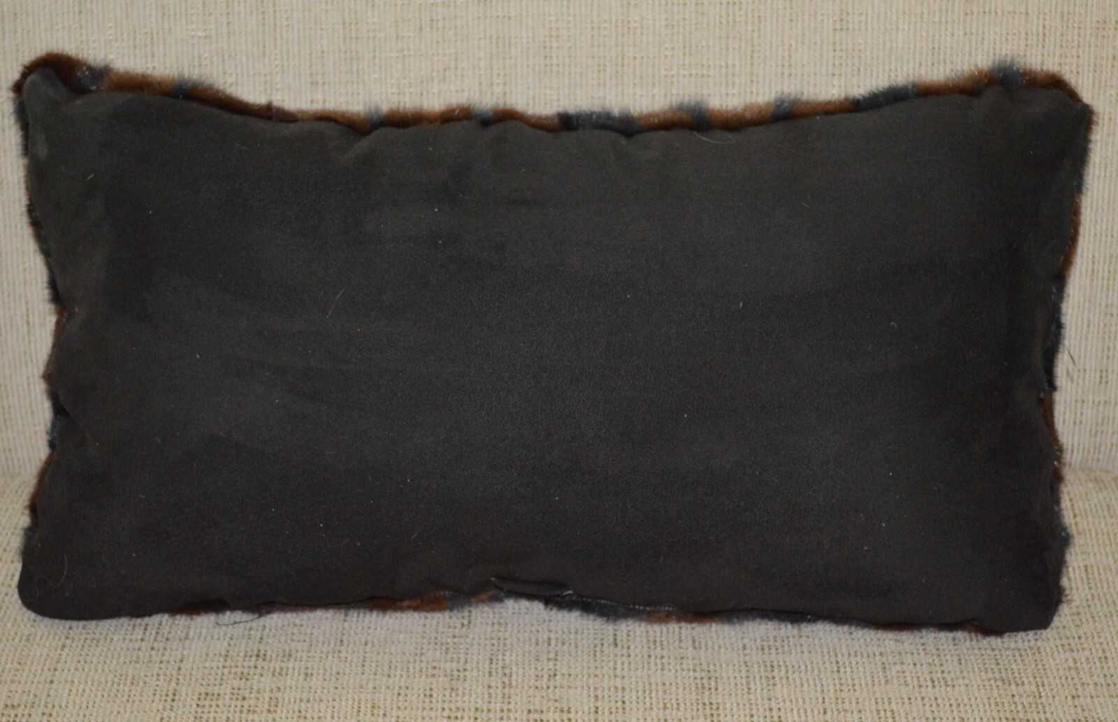 Real Mink Fur Pillow Multi Color Brown Gray New genuine gallery