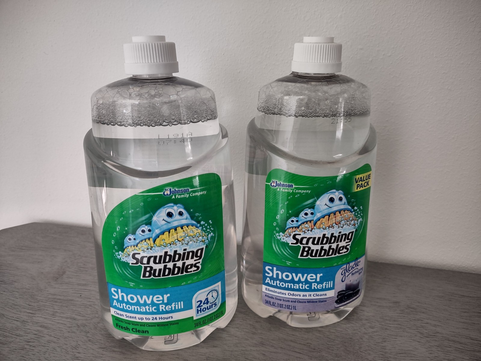 2 Scrubbing Bubbles Automatic Shower Cleaner Refills 34 Oz Refreshing Spa & Orig gallery