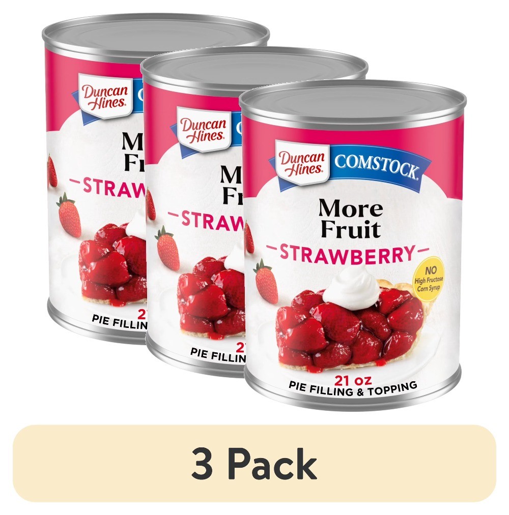 (3 pack) Comstock, Premium Strawberry Pie Filling & Topping, Ready to Use gallery