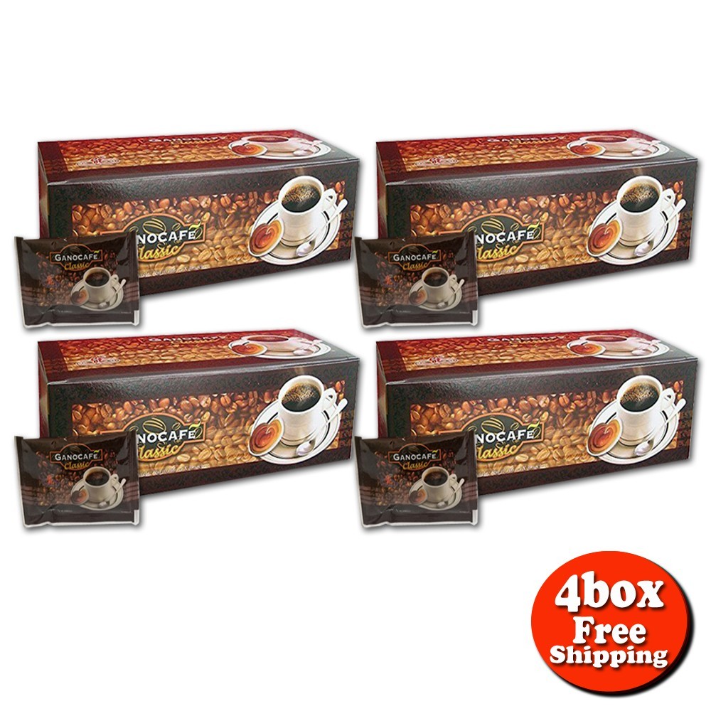 4X Gano Excel Ganocafe Classic Ganoderma Black Coffee 30sx3g Healthy Free Ship ✅