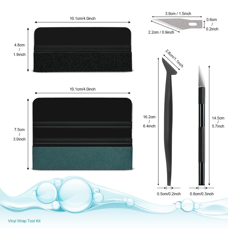Car Window Tint Installation Kit Vinyl Wrap Tools With Felt Squeegee, Micro ... gallery