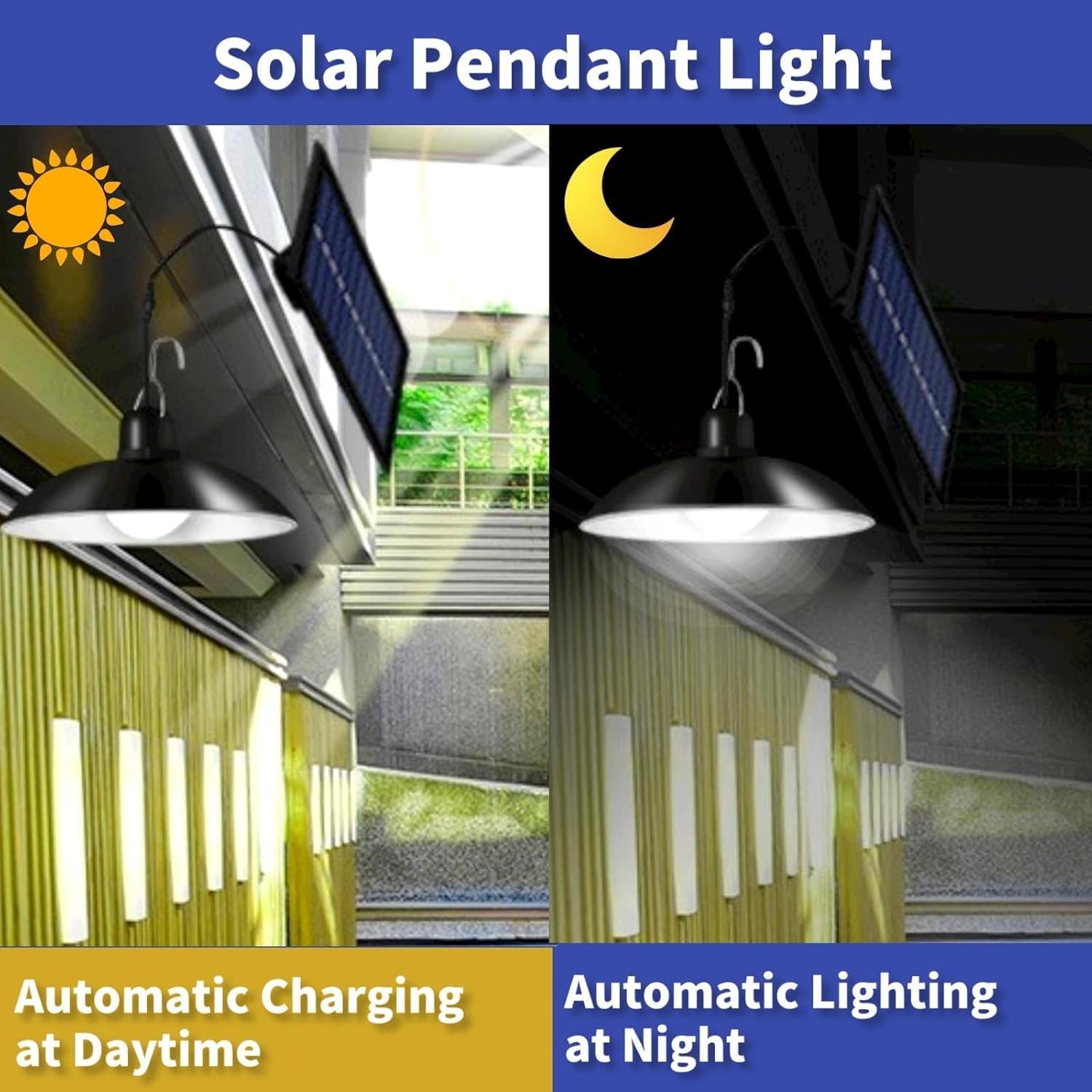 23 SMD Solar Pendant Hanging Light Dimmable Outdoor Indoor Garden Yard Shed Lamp gallery