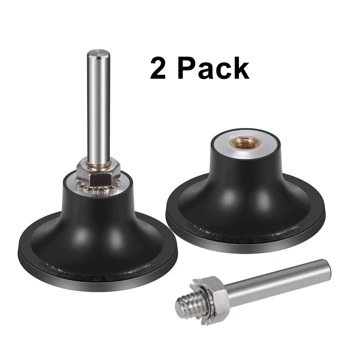 2PCS 2 inch Sanding Disc Holder Mandrel 1/4" Shank Roll Lock Rotary Pad Holder gallery