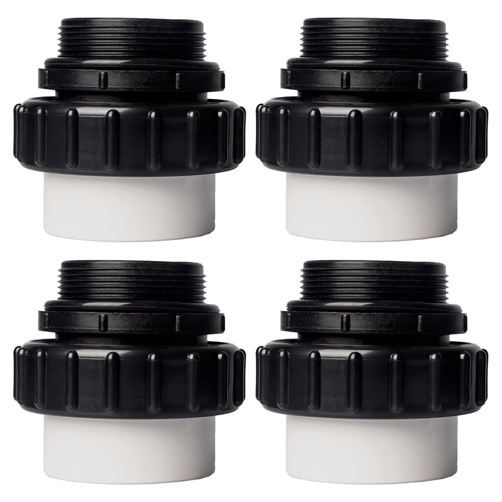 4 PACK Hi-Temp Union Pool Pump 2" MPT x 2" Slip PVC For IntelliFlo WhisperFlo gallery