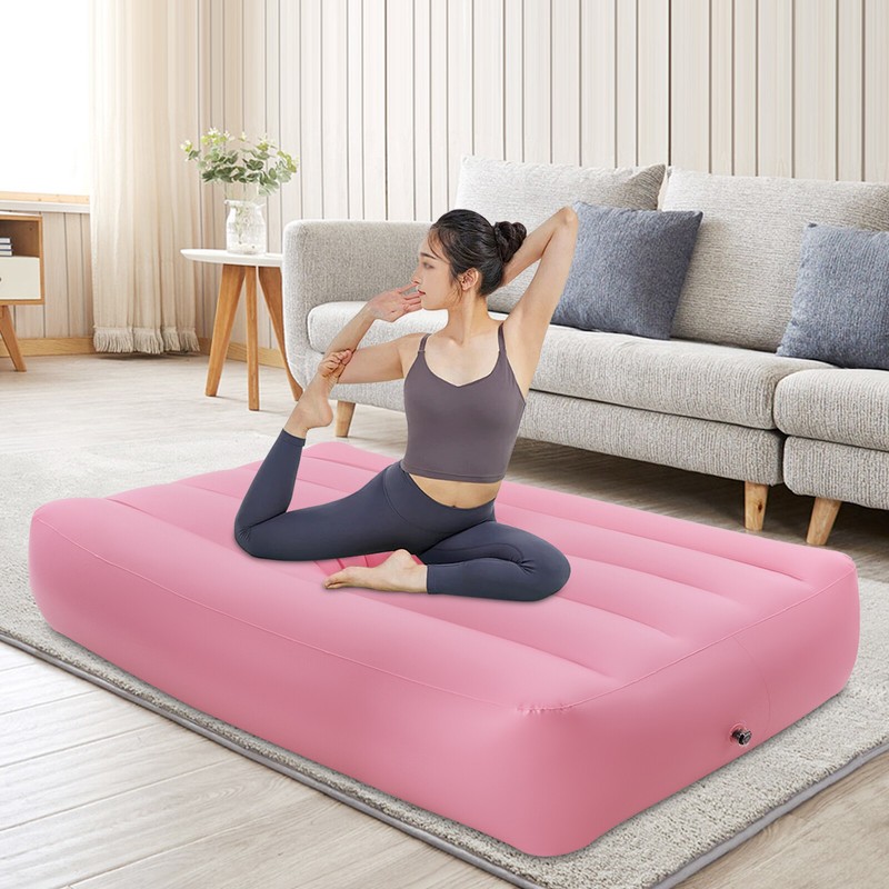 Foldable Inflatable Air Mattress Portable Built-in Electric Pump For Travel Home gallery