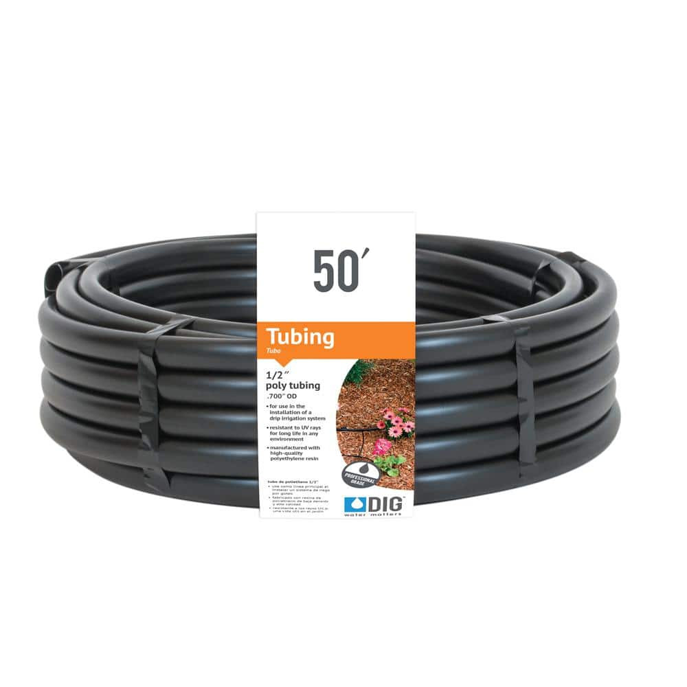 1/2 In. (.700 O.D.) X 50 Ft. Poly Drip Irrigation Tubing gallery