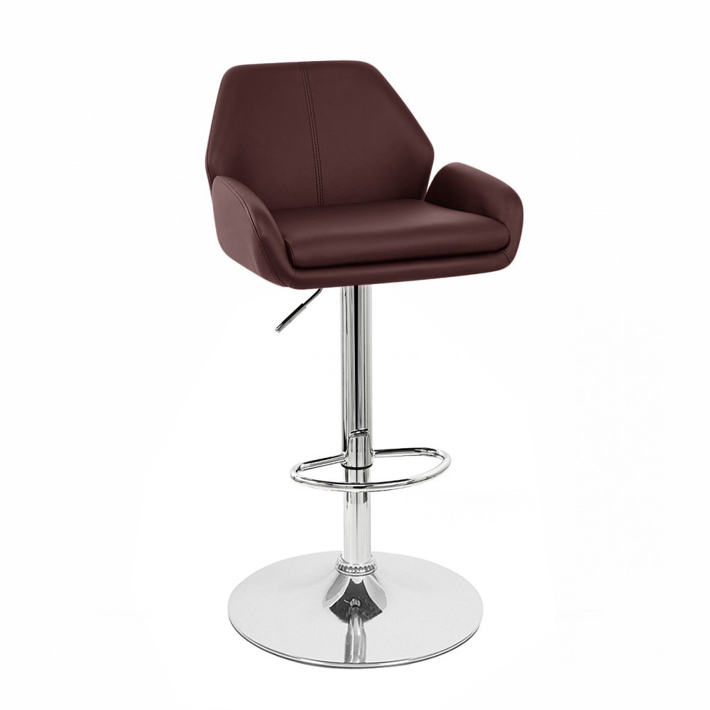 NEW! MODERN LEATHER BAR STOOL ADJUSTABLE - ADJUSTING HEIGHT BARSTOOL CHAIR-TESLA gallery