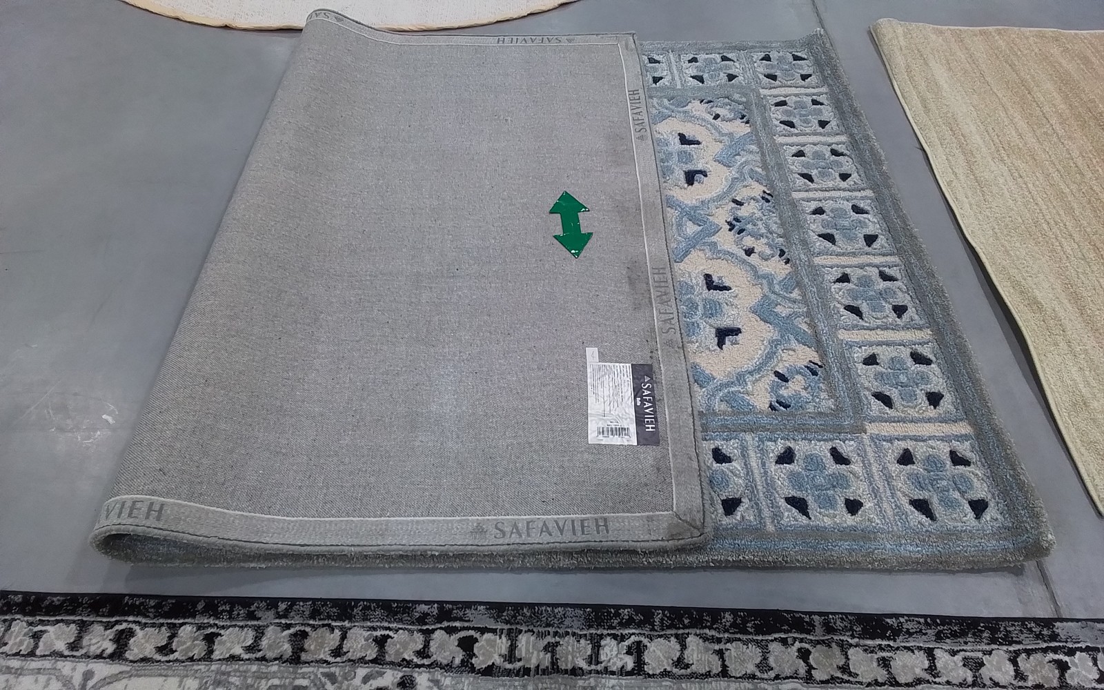 IVORY / BLUE 5'-0" x 8'-0" Back Stain Rug, Reduced Price 3172810706 BEL155A-5 gallery