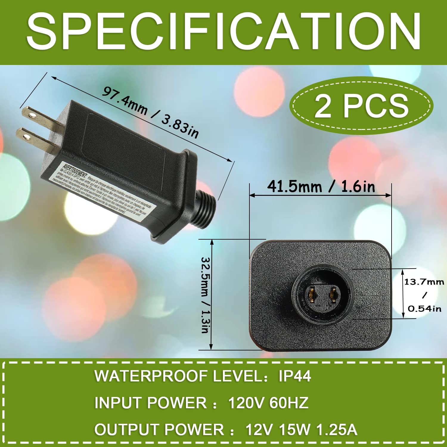12V 15W LED Transformer Replacement Class 2 Power Supply IP44 Waterproof gallery