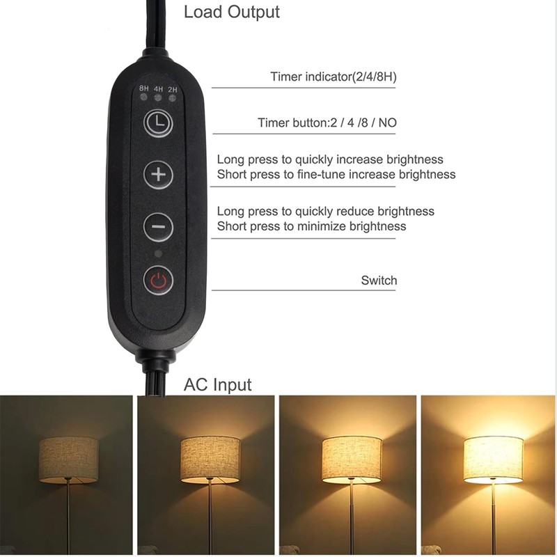 2Pack Plug-in Dimmer 110-120V Timer Switch Wire for Grow Lights Aromatherapy Dif gallery