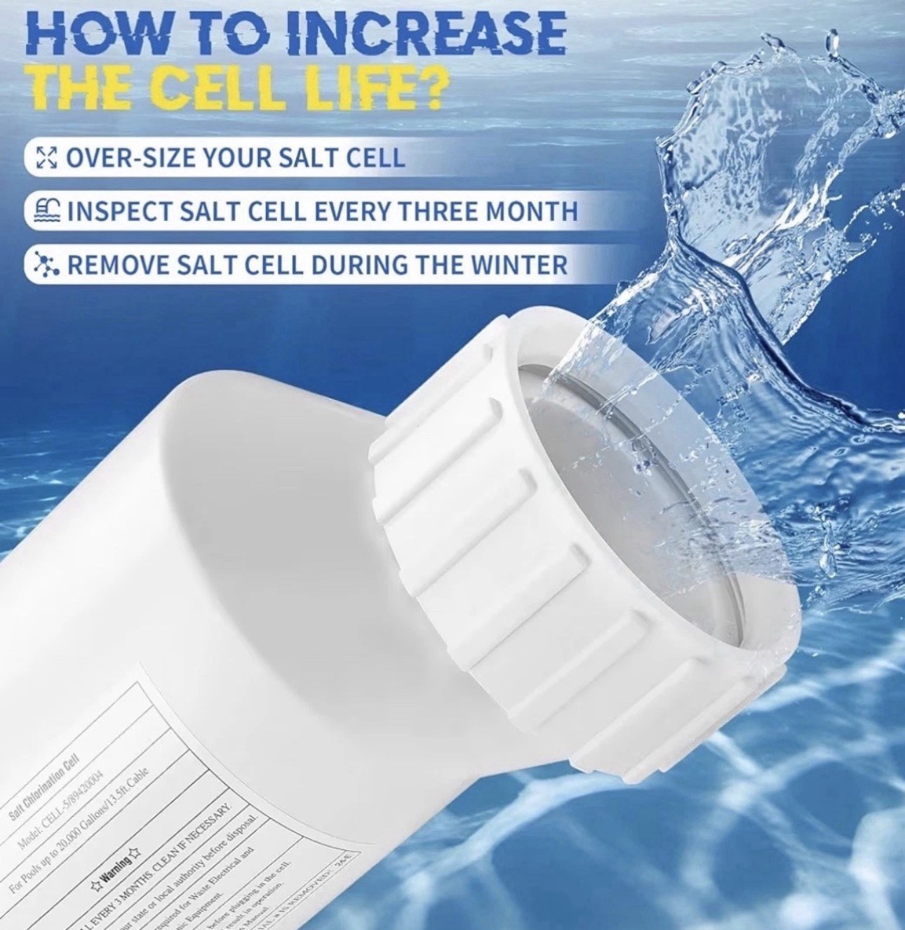 NEW Salt Water Pool Chlorinator System Cell-5 Suitable Pools Up to 20000 Gallons gallery