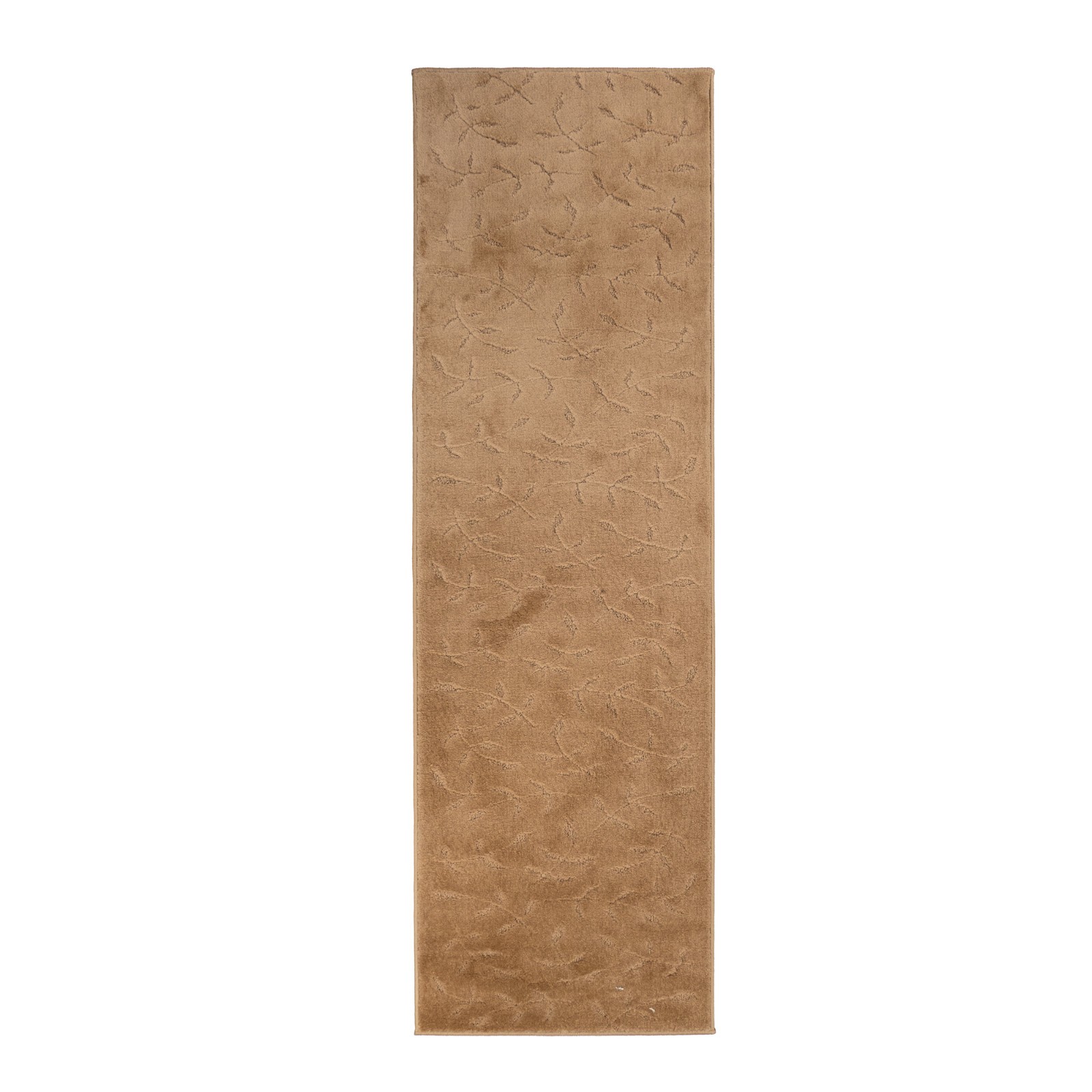 Custom Size Anti-Slip Machine Washable Medium Profile Leaves Beige Runner Rugs gallery