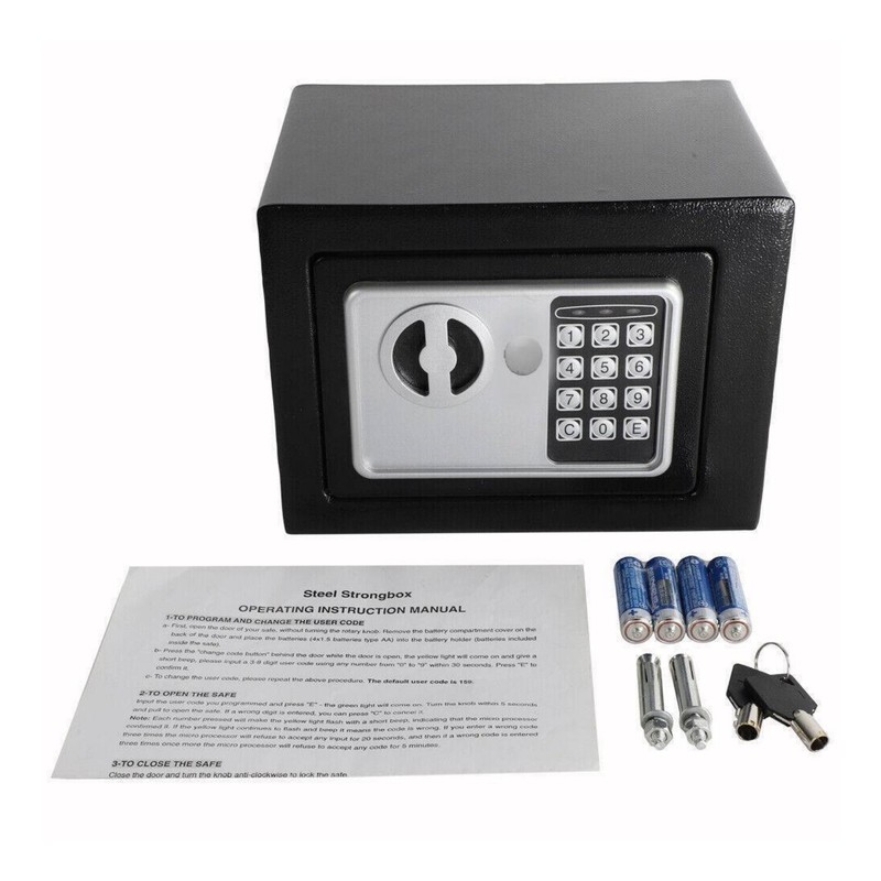 US Security Electronic Digital Safe Box Keypad Lock Jewelry Gun Home Office Cash gallery