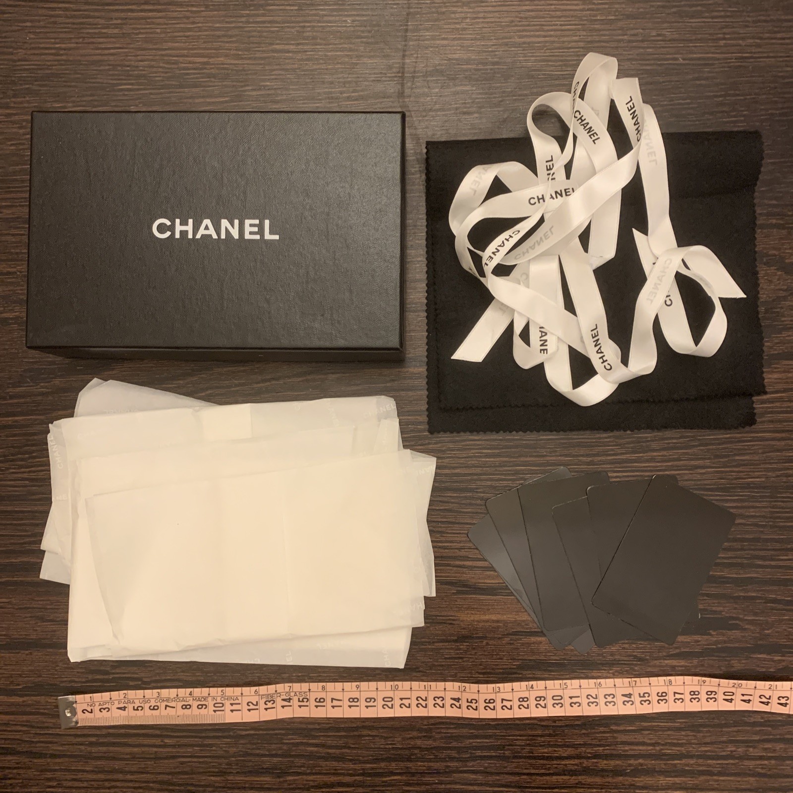 Authentic Chanel Gift Box Black Rectangle ~ 21x13x5cm Approx 8 x 5 x 2 Inches gallery