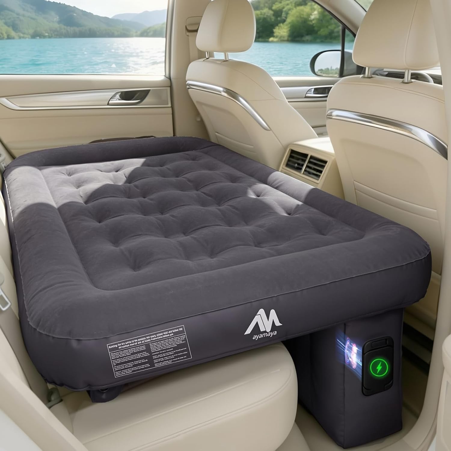 Car Air Mattress Back Seat, Inflatable Car Bed with Built-In Cordless Rechargeab gallery