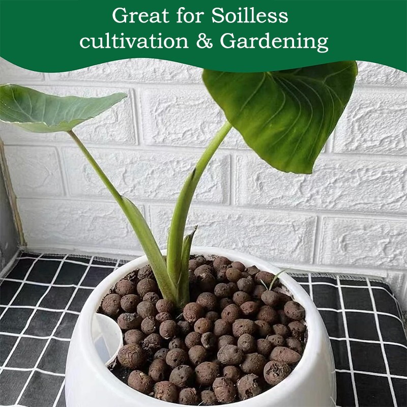 Organic expanded clay pebbles -5-10 millimeters, suitable for indoor plants gallery