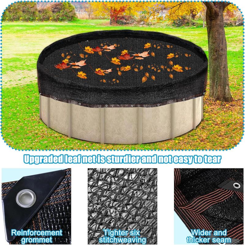 24Ft round Leaf Net Pool Covers for above Ground Pool - 24Ft Winter Cover Mesh gallery
