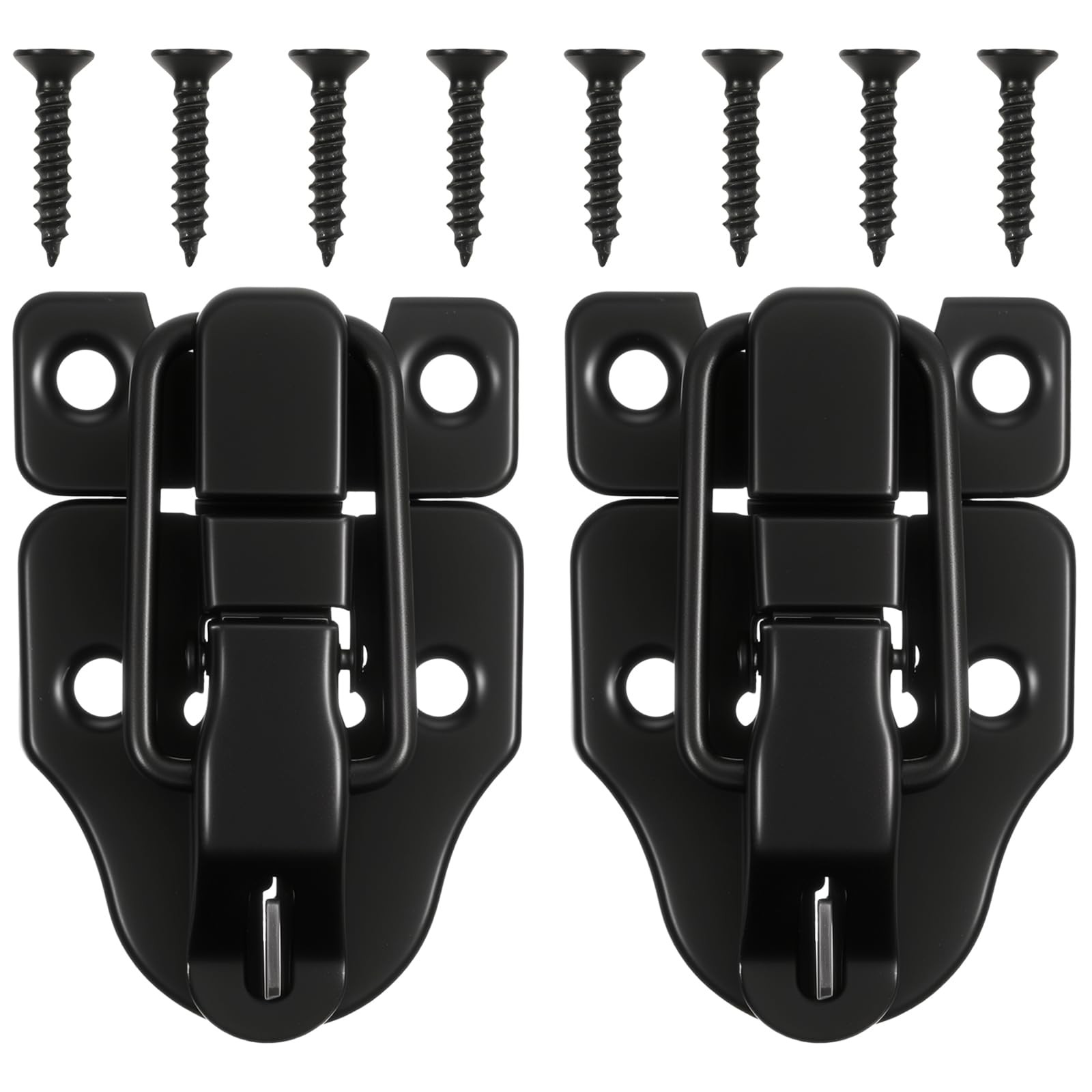 2 Pack Small Toggle Latches for Wooden Boxes Black Toggle Chest Latches gallery