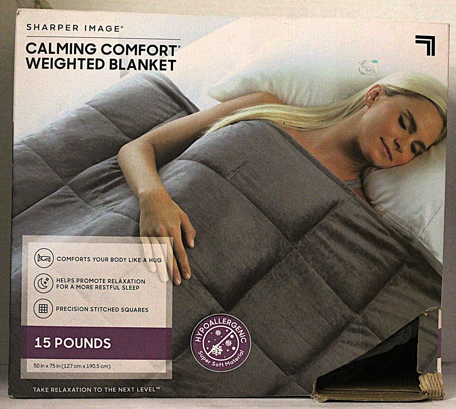 Sharper Image Calming Comfort Weighted Blanket (15 Pounds) 50" x 75" gallery