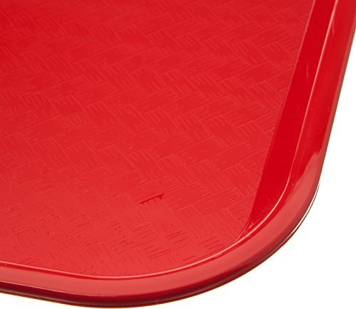 Shatter-Resistant Plastic Cafeteria Fast Food Tray, 14" x 18" - Red gallery