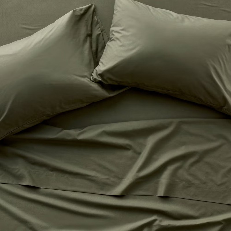 400 Thread Count Percale Sheet Set Light Adobe - Casaluna gallery