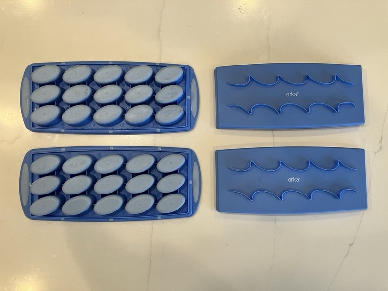 ORKA Silicone & Plastic Ice Cube Stackable Mold Tray Covers/ Lids Easy Removal gallery