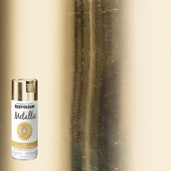 Rust-Oleum 340647 Metallic Spray Paint, Gold, Gloss, Solvent, 11 Oz gallery