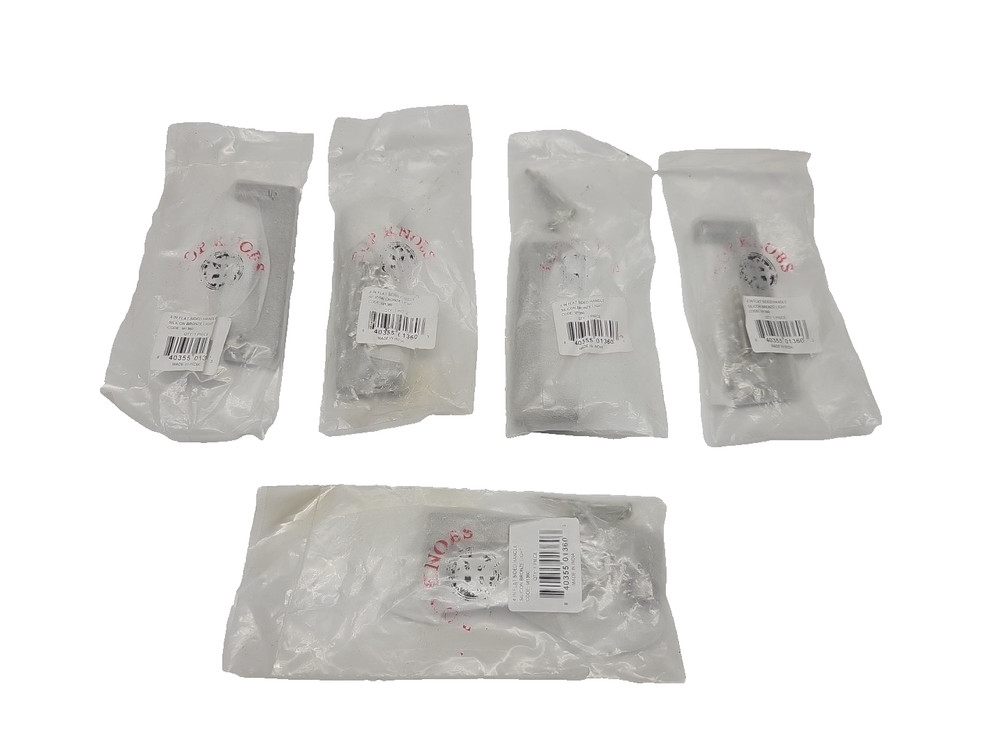 Lot of 5, Top Knobs M1360 Aspen Flat Sided Pull 4" Silicon Bronze Light