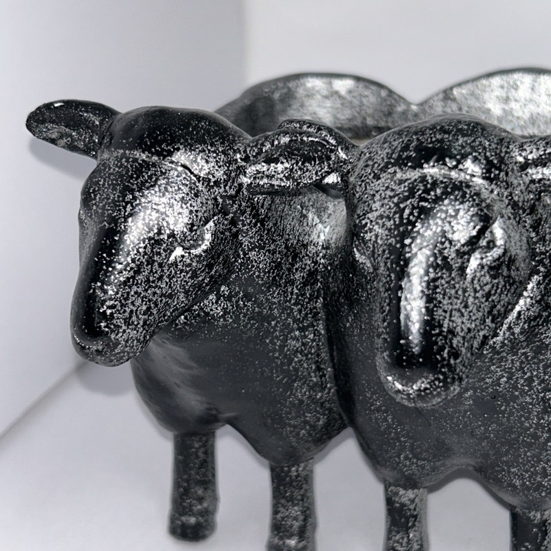 Creative Co-Op Sheep Planter with Distressed Iron Finish Flowers Farmhouses gallery